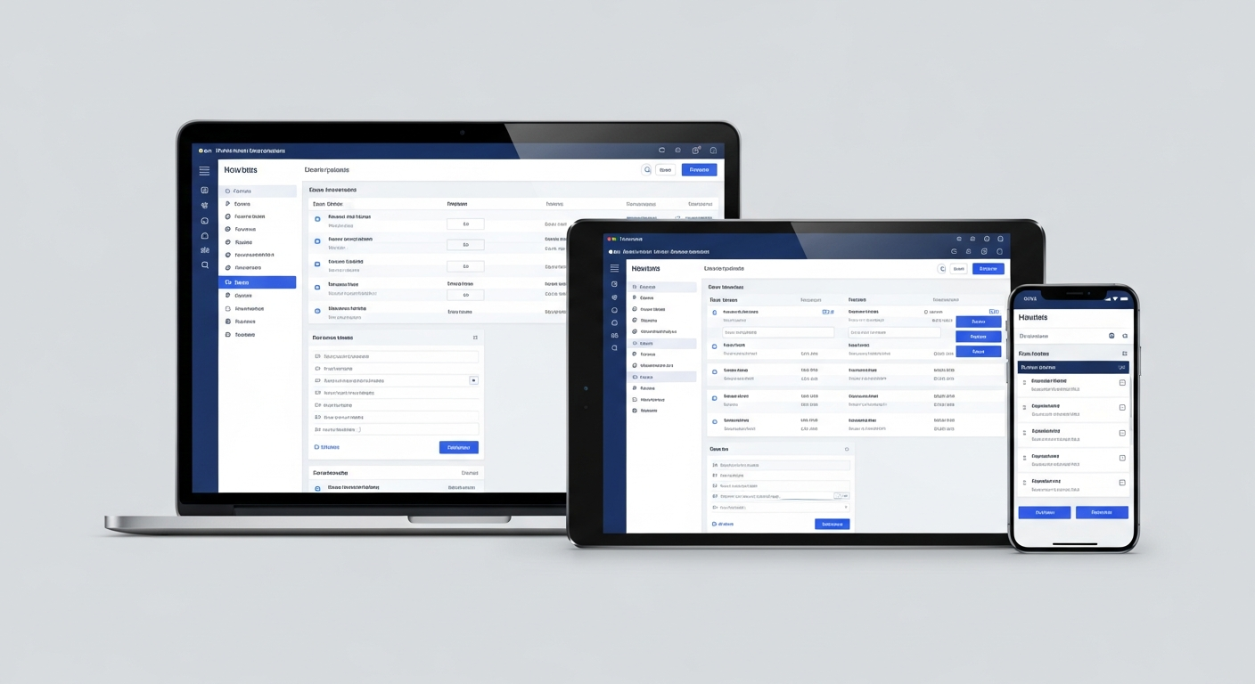 Application métier responsive sur ordinateur, tablette et smartphone
