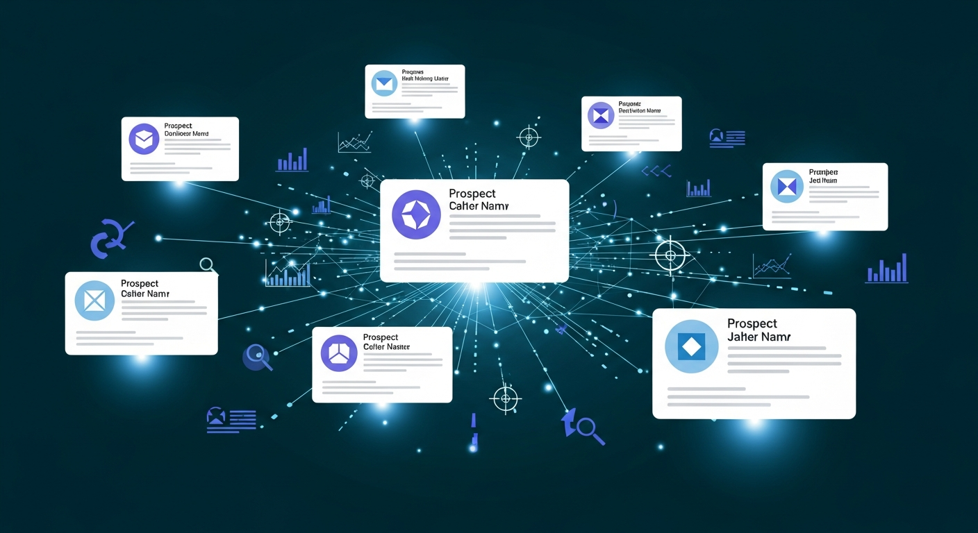 Dashboard de génération de leads B2B avec réseau de prospects qualifiés