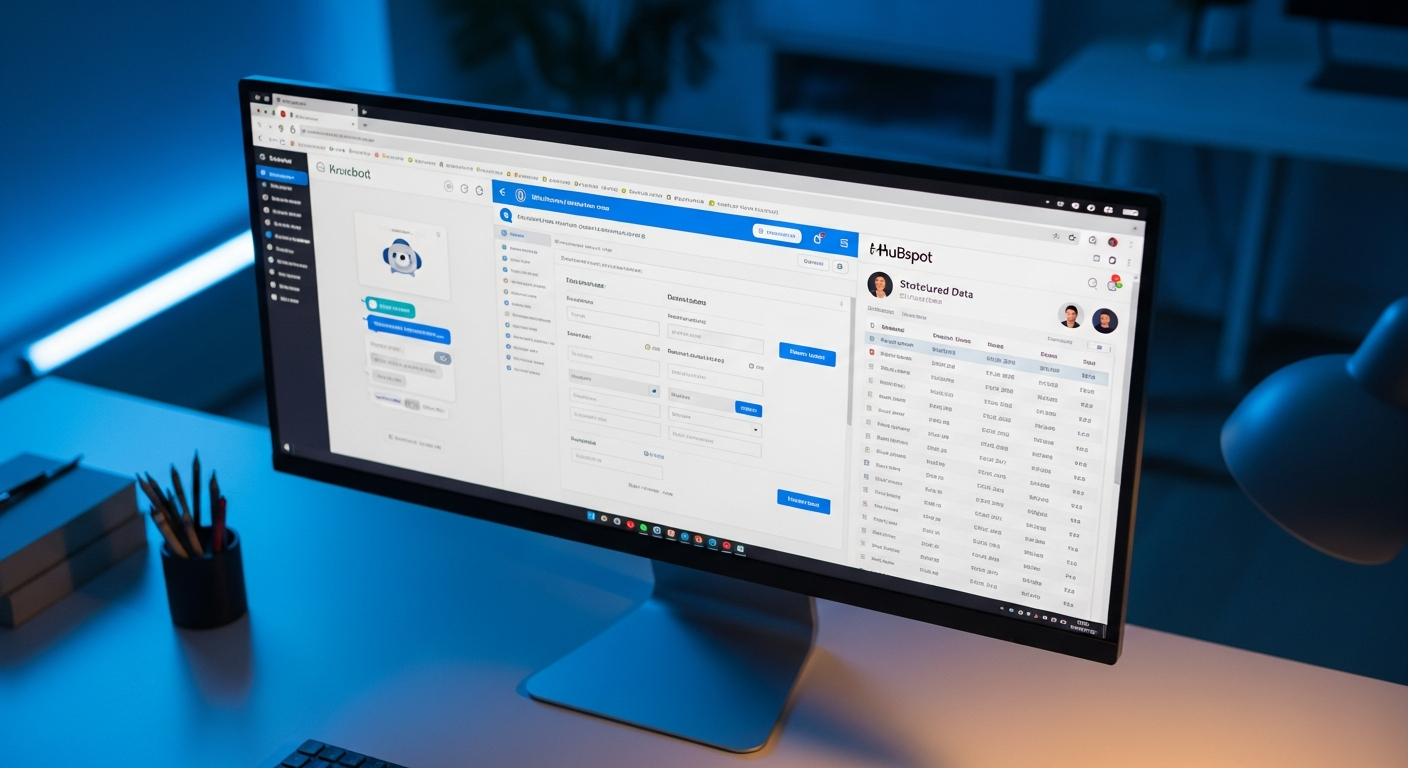 Quelles données faire circuler entre le chatbot, WordPress et HubSpot