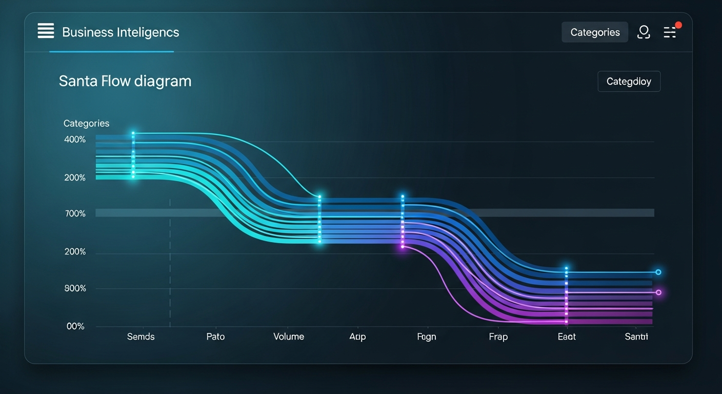 Diagramme Sankey visualisant les flux de données