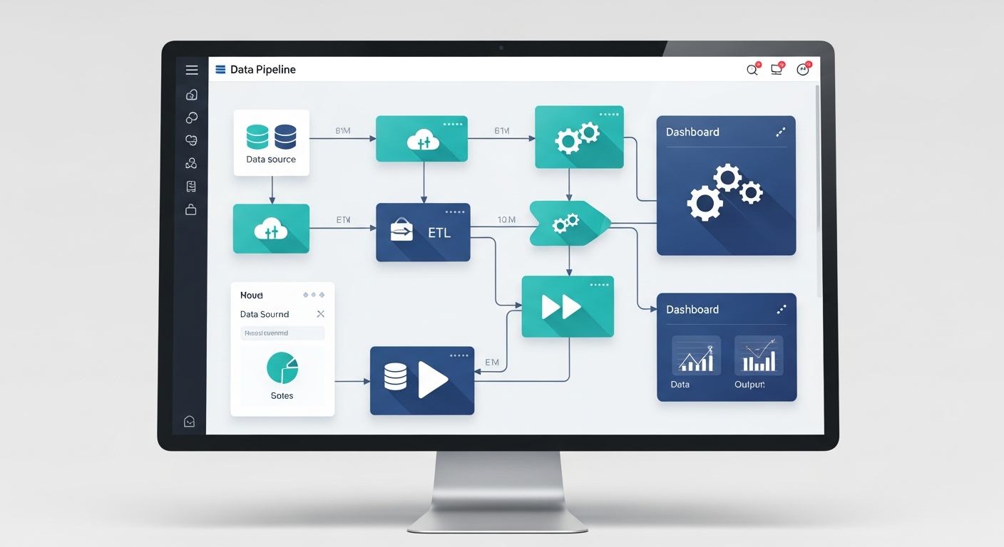 Visualisation d'un workflow d'automatisation de données