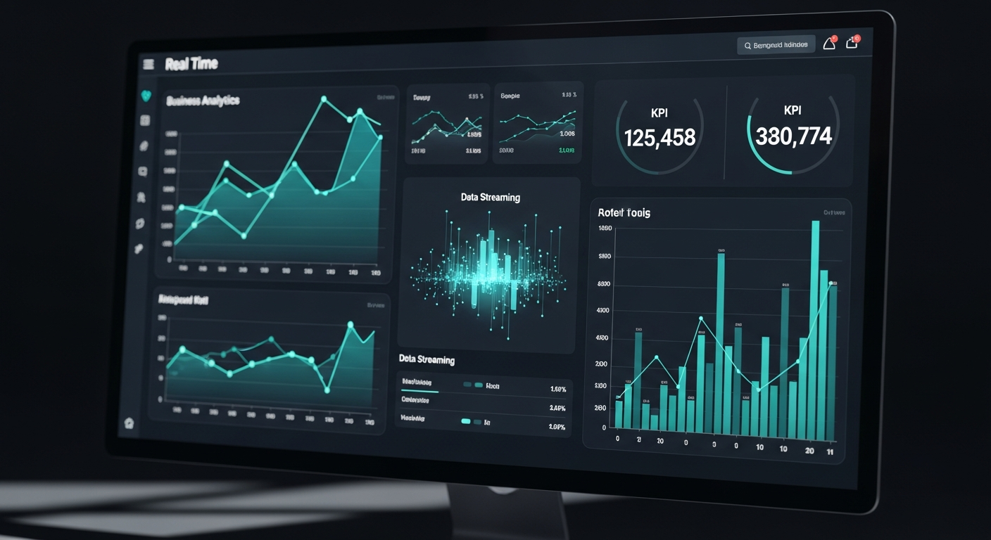 Dashboard de données en temps réel avec graphiques animés