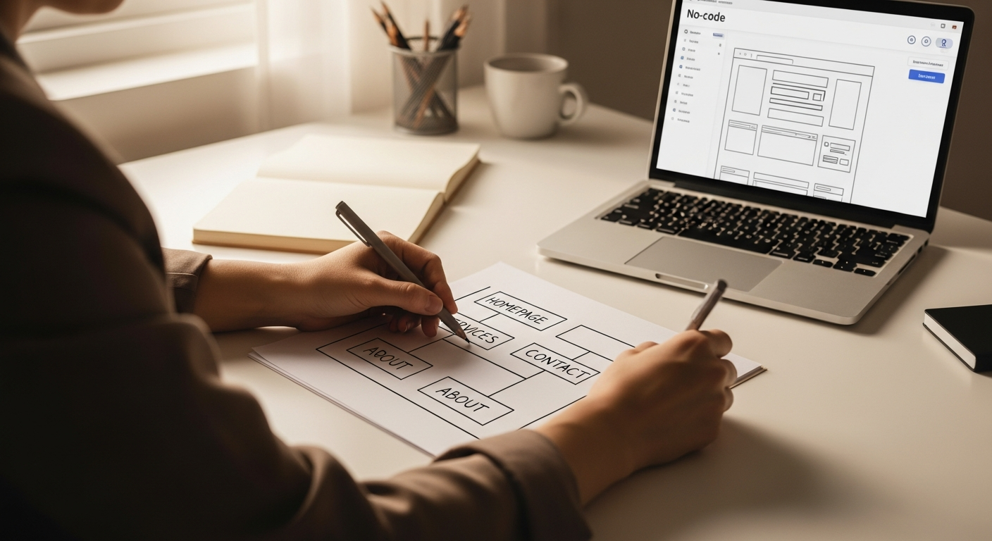 La bonne structure pour un site d'activité no-code