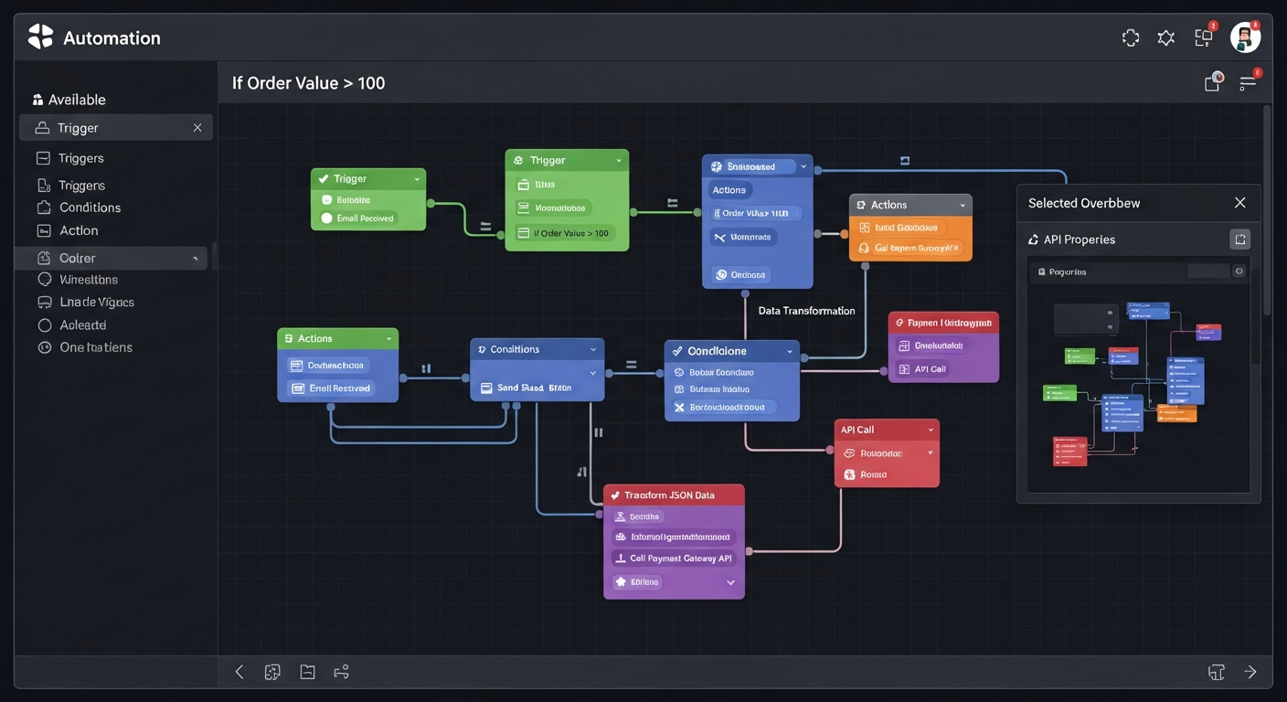 Système d'automatisation développé avec low-code