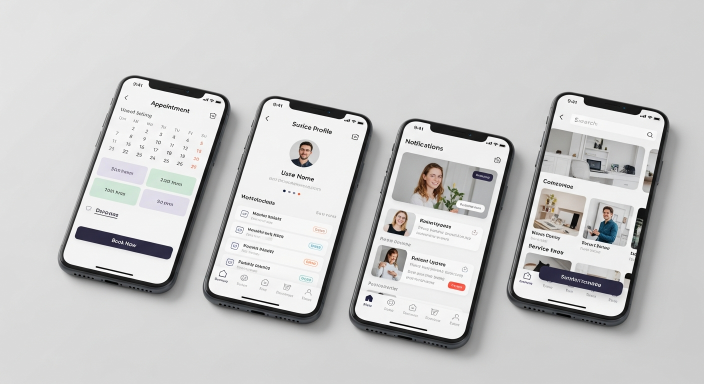 Application mobile de réservation de services créée sans code