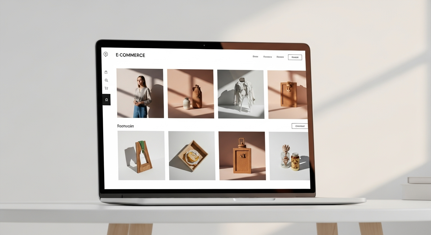 Interface d'un site e-commerce créé avec le no-code