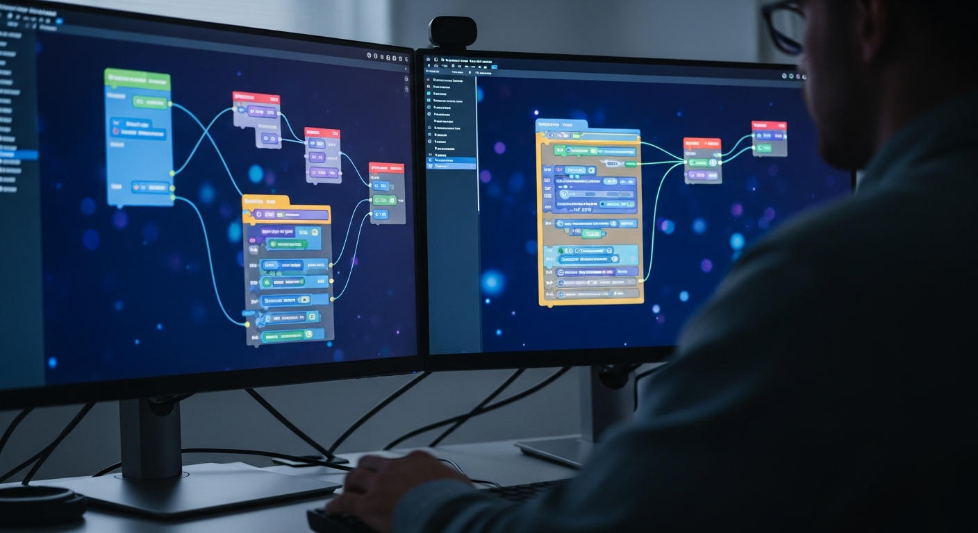 Architecture type d'un workflow IA avec n8n